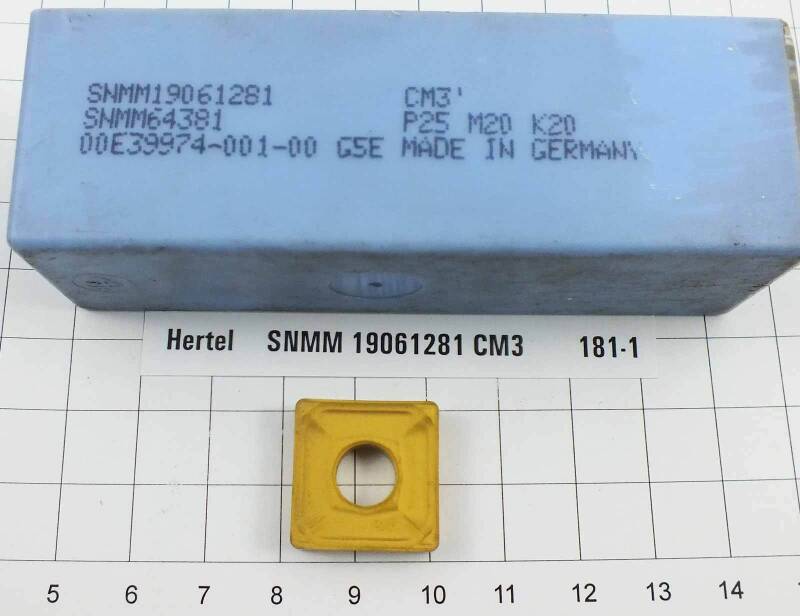 1 Stück SNMM 19061281 CM3 Hertel NOS neu unbenutzt OVP mit Mwst P181-1