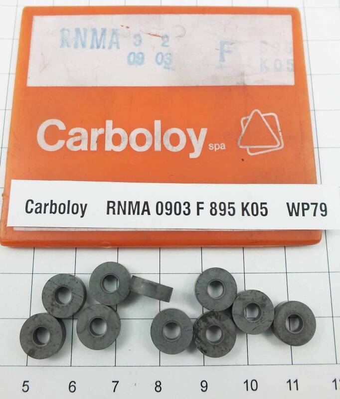 10 St. RNMA 0903 F 895 K05 Carboloy Wendeplatte Inserts NOS neu  . WP79