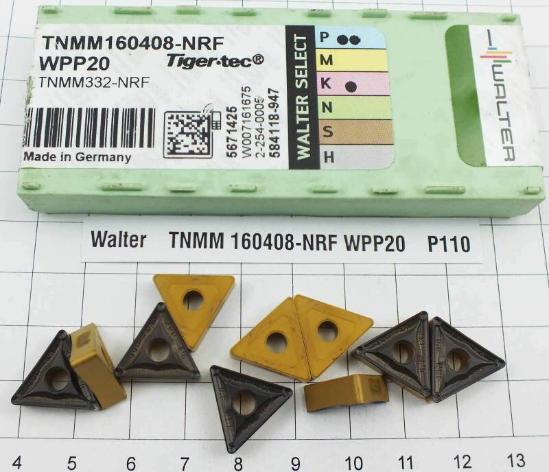 10 St. TNMM 160408-NRF WPP20 Walter NOS Wendeplatte Inserts mit Mwst. P110