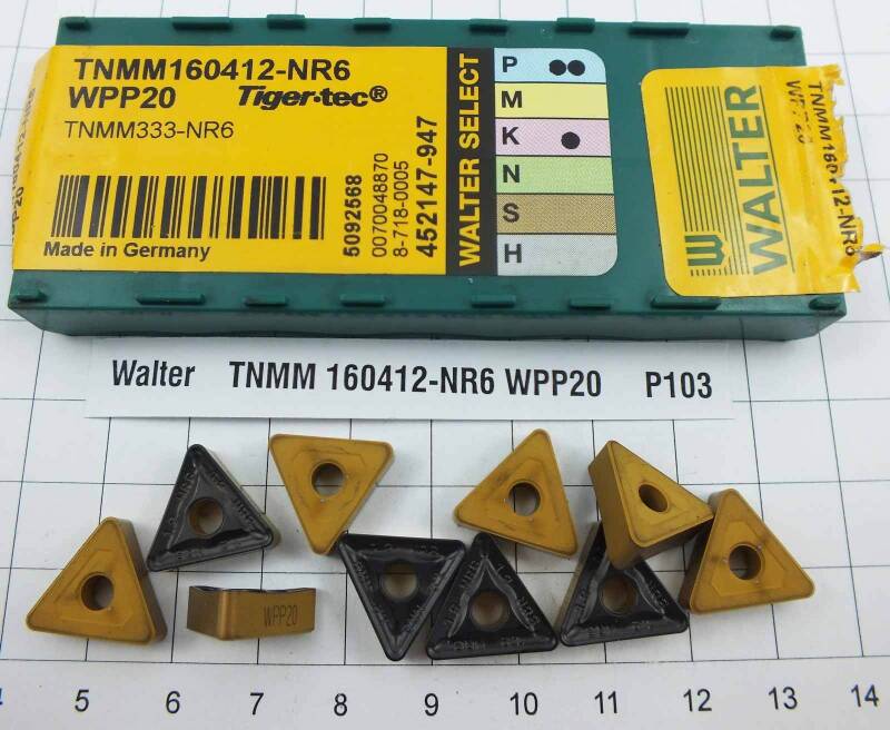 10 St. TNMM 160412-NR6 WPP20 Walter NOS Wendeplatte Inserts mit Mwst. P103