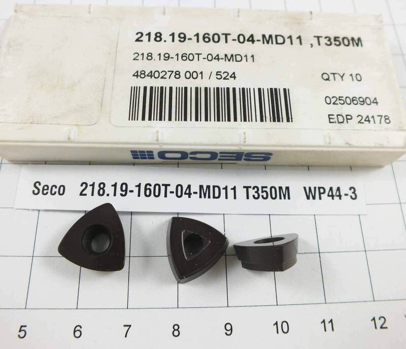 3 St. 218.19-160T-04-MD11 T350M Seco Wendeplatte Inserts NOS neu Mwst. WP44-3