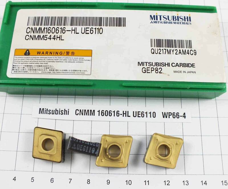 4 St. CNMM 160616-HL UE6110 Mitsubishi Wendeplatte Inserts NOS neu Mwst. WP66-4