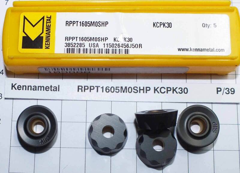 5 St. RPPT 1605M0SHP KCPK30 Kennametal NOS Wendeplatte Inserts mit Mwst. P/39