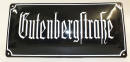 Gutenbergstraße Emailschild Straßenschild,...