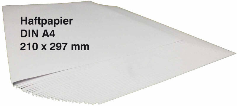 Haftpapier selbstklebendes Papier blanko Träger geschlitzt Offset DIN A4