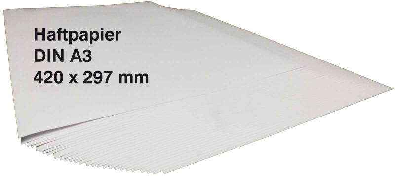Haftpapier selbstklebendes Papier blanko Träger geschlitzt Offset DIN A 3