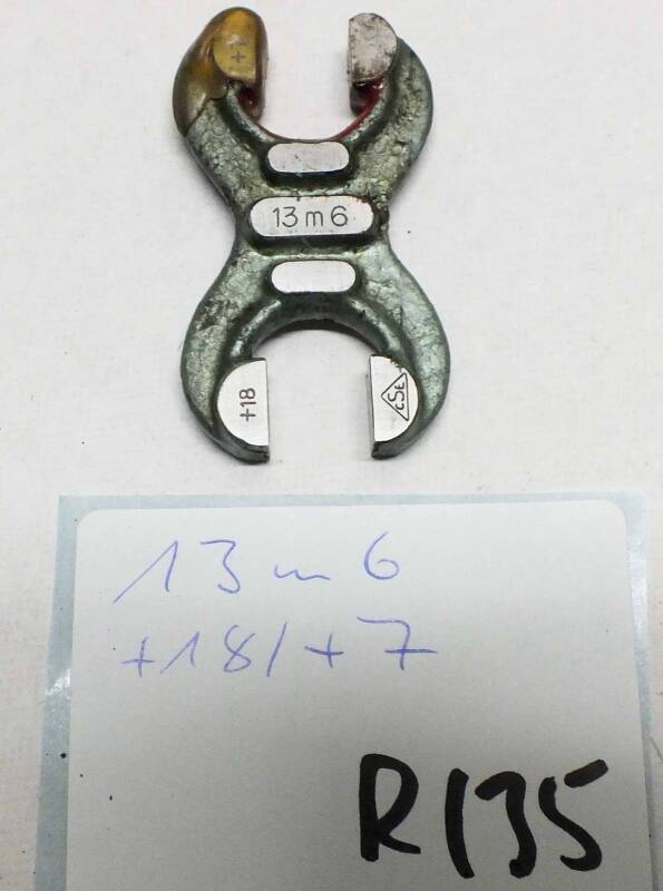 Grenzrachenlehre doppels. 13 mm CSE 13m6 +18/+7 gebraucht Rachenlehre R/35