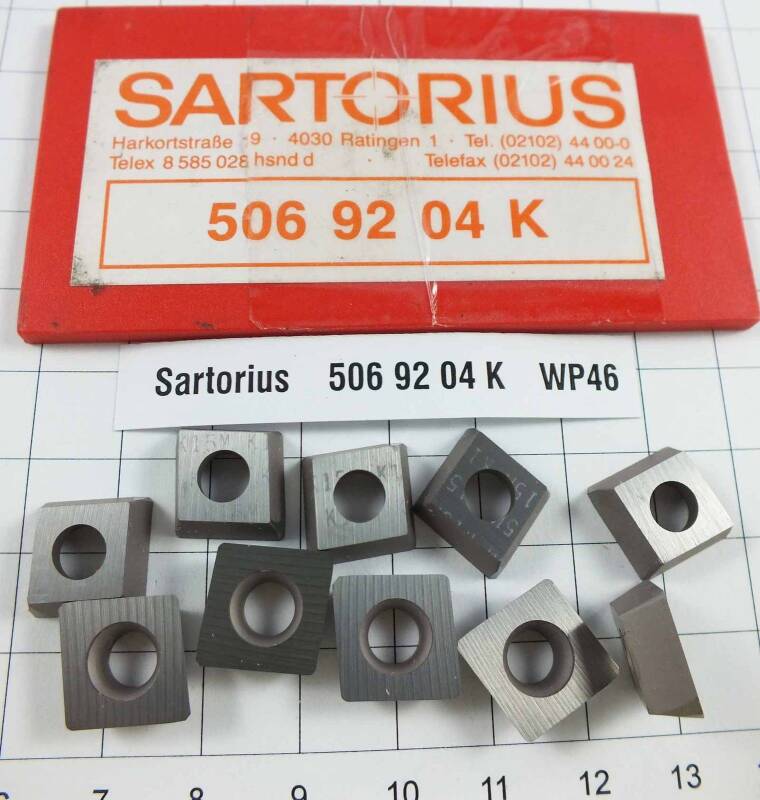 10 St. Sartorius 506 92 04 K Wendeplatte Inserts NOS neu mit Mwst. WP46