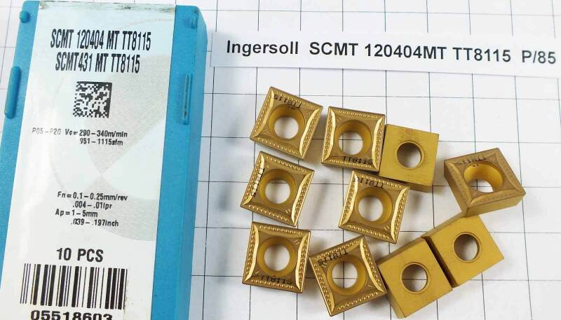10 St. SCMT 120404 MT TT8115 Ingersoll NOS Wendeplatte Inserts mit Mwst. P/85