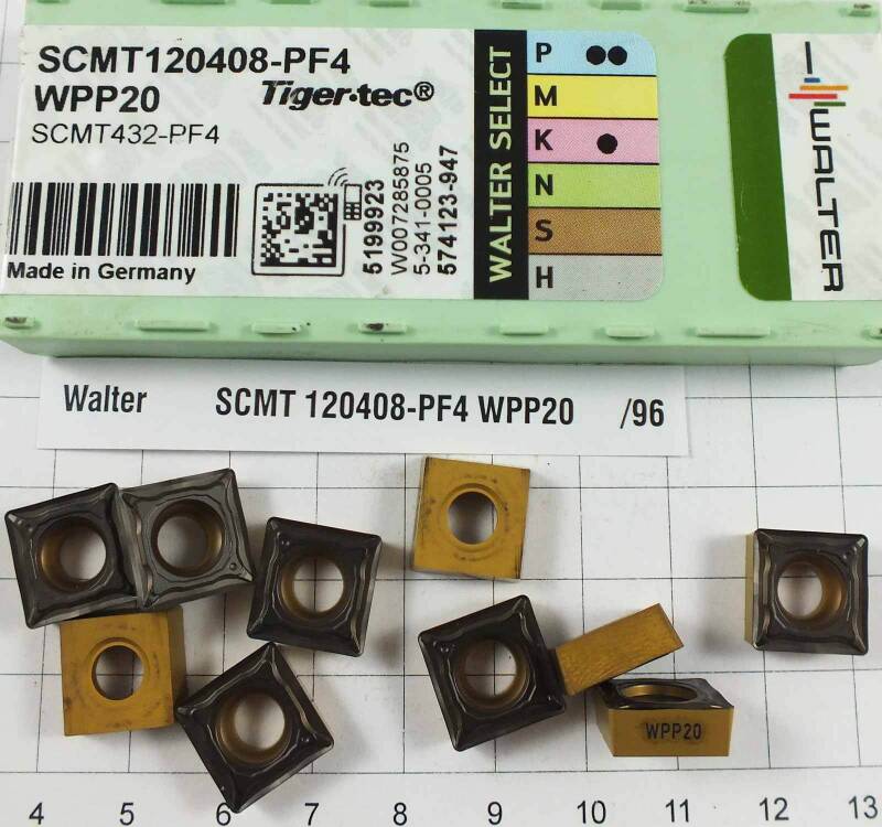 10 St. SCMT 120408-PF4 WPP20 Walter Wendeplatte Inserts neu NOS mit Mwst. /96