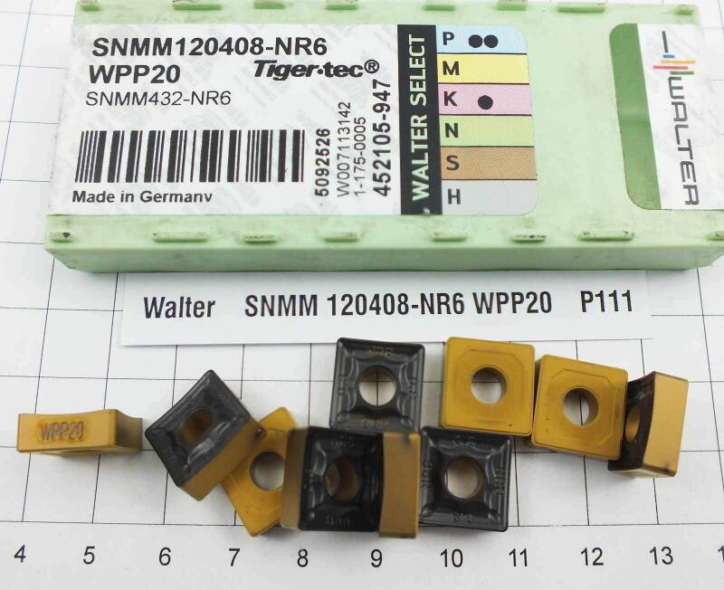 10 St. SNMM 120408-NR6 WPP20 Walter NOS Wendeplatte Inserts mit Mwst. P111