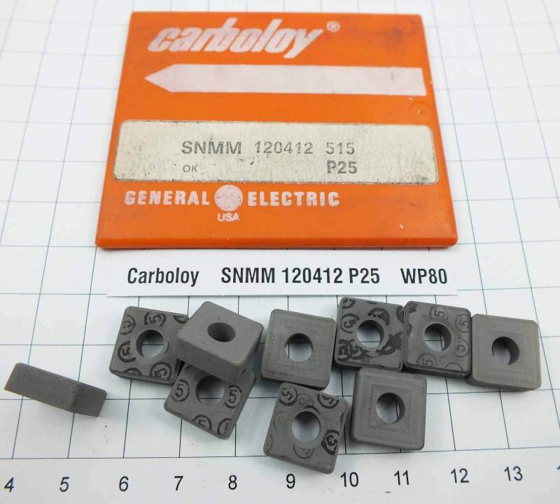 10 St. SNMM 120412 P25 Carboloy Wendeplatte Inserts NOS neu  mit Mwst. WP80