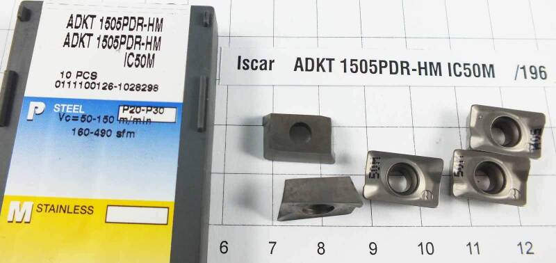 5 St. ADKT 1505DR-HM IC50M Iscar Wendeplatte Inserts NOS neu mit Mwst. /196