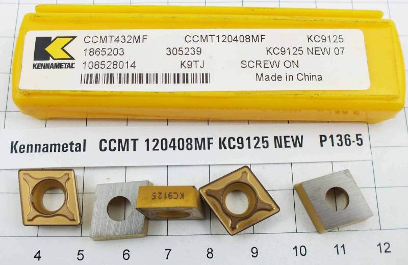 5 St. CCMT 120408MF KC9125 NEW Kennametal NOS Wendeplatte Inserts Mwst. P136-5