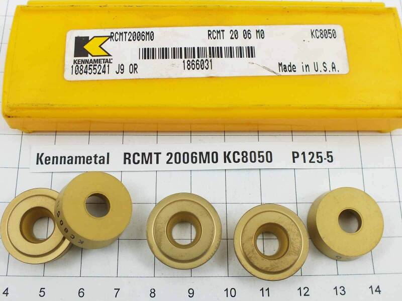 5 St. RCMT 2006M0 KC8050 Kennametal NOS Wendeplatte Inserts mit Mwst. P125-5