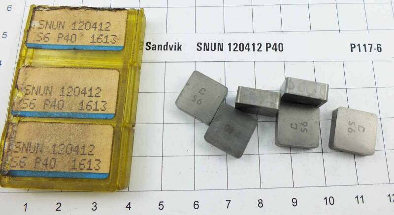 6 St. SNUN 120412 P40 Sandvik NOS Wendeplatte Inserts mit Mwst. P117-6