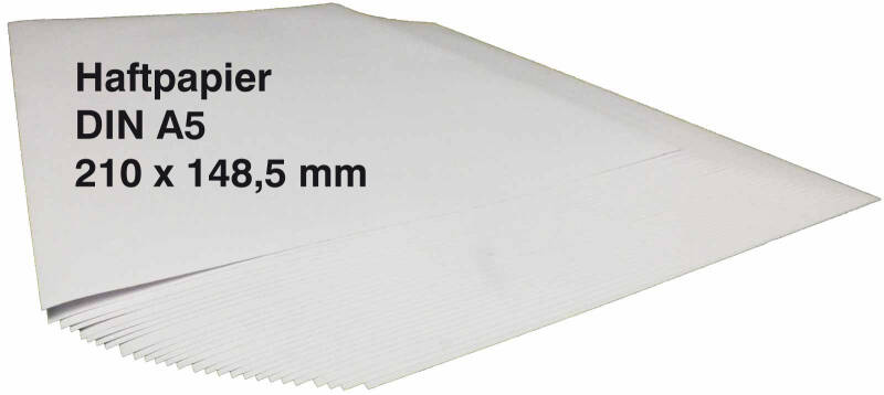 Haftpapier selbstklebendes Papier blanko Träger geschlitzt Offset DIN A 5