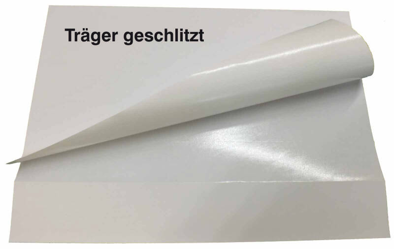 Haftpapier selbstklebendes Papier blanko Träger geschlitzt Offset DIN A 5