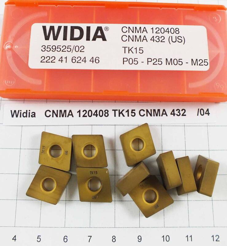 10 St. CNMA 120408 TK15 CNMA 432 Widia Wendeplatte Inserts neu NOS mit Mwst. /04