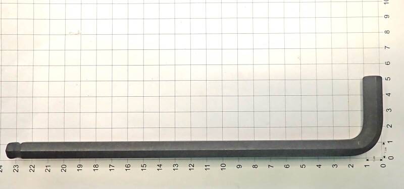 Wiha 369 10 mm Sechskant-Kugelkopf Stiftschlüssel lang schwarz phosphatiert X013