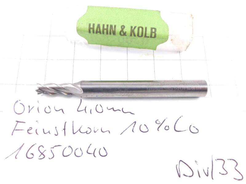Schaftfräser 4,0 mm Feinstkorn 10% Co Orion 16850040 neu NOS Div/33