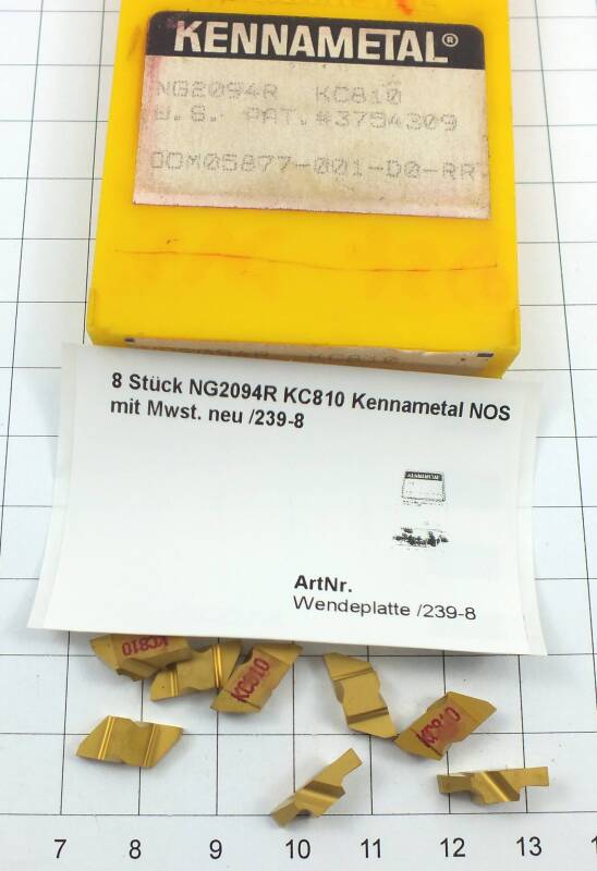 8 St. NG2094R KC810  Kennametal Wendeplatte Inserts NOS mit Mwst. neu /239-8