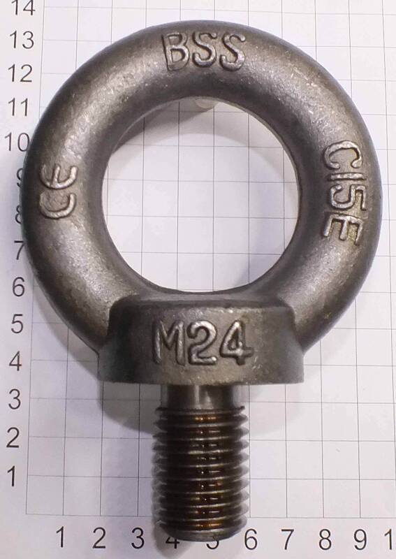 12 Stück Ringschraube M24 Kranöse DIN 580 Stahl C15E BSS neu Rg m Mwst. 0,88 kg