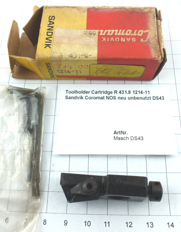 Toolholder Cartridge R 431.9 1214-11 Sandvik Coromat NOS neu unbenutzt DS43