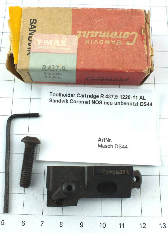 Toolholder Cartridge R 437.9 1220-11 AL Sandvik Coromat NOS neu unbenutzt DS44