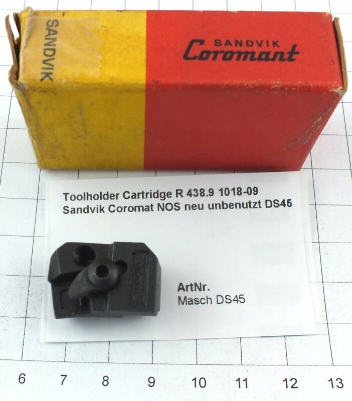 Toolholder Cartridge R 438.9 1018-09 Sandvik Coromat NOS neu unbenutzt DS45