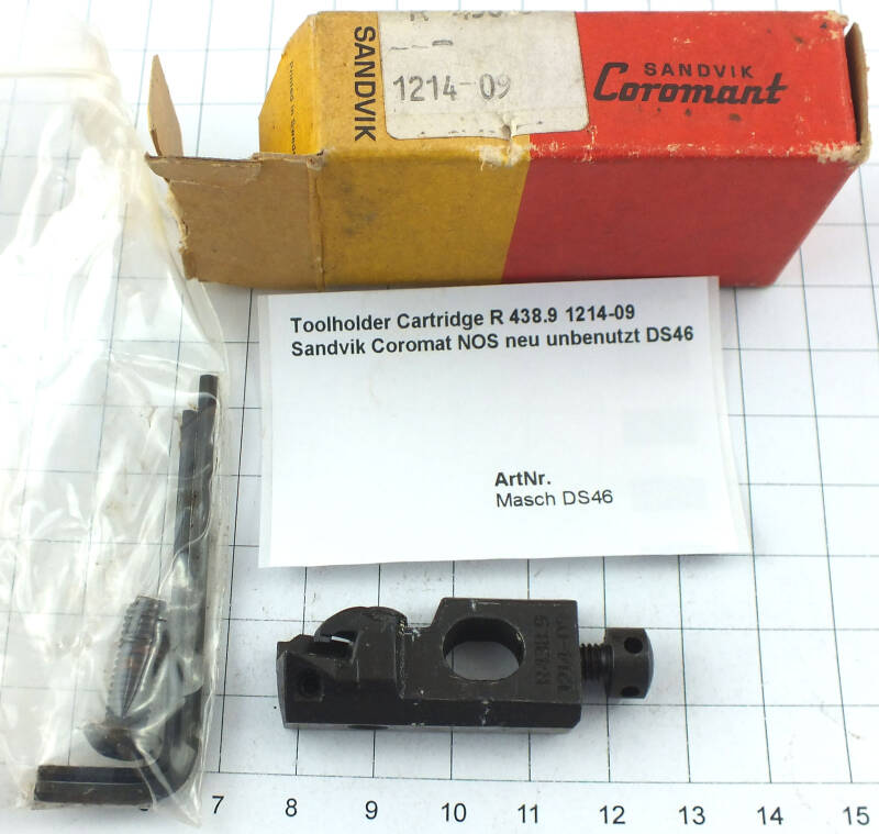 Toolholder Cartridge R 438.9 1214-09 Sandvik Coromat NOS neu unbenutzt DS46
