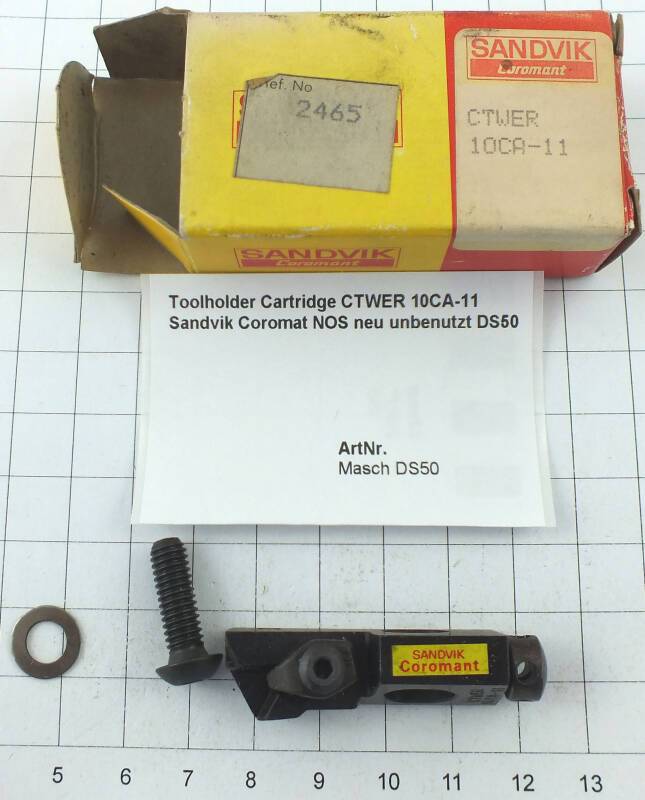 Toolholder Cartridge CTWER 10CA-11 Sandvik Coromat NOS neu unbenutzt DS50