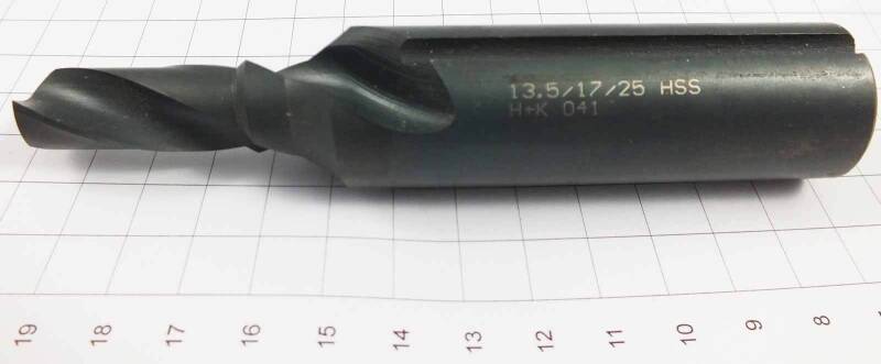 Kurzstufenbohrer / Senker Schaft 25 mm H+K 041 13,5/17/25 mm HSS NOS neu