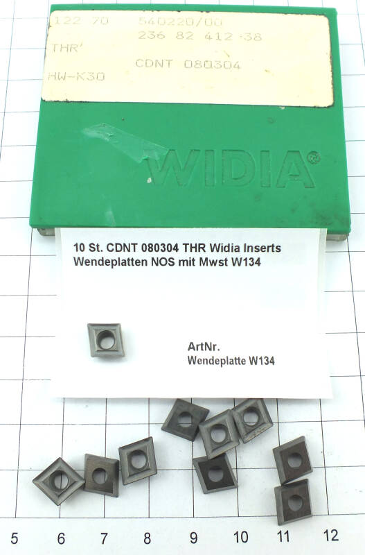 10 St. CDNT 080304 THR Widia Inserts Wendeplatten NOS mit Mwst W134