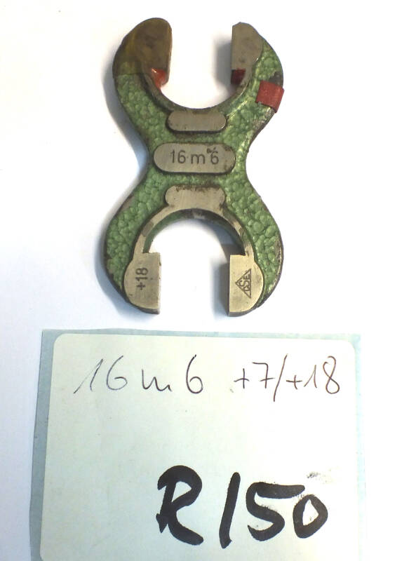 Grenzrachenlehre 16 mm doppels. 16m6 +7/+18 gebraucht Rachenlehre  R/50