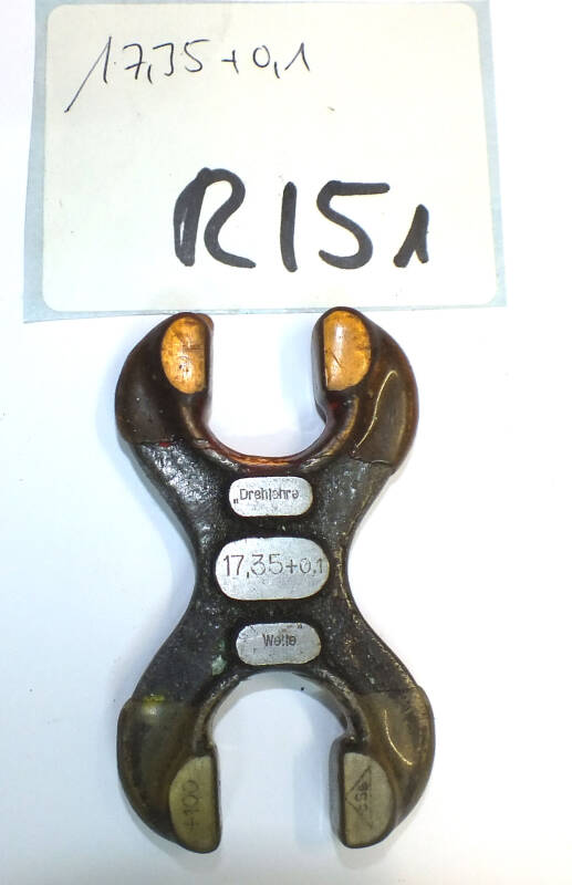 Grenzrachenlehre 17,35 mm doppels. + 0,1 gebraucht Drehlehre/Welle  R/51