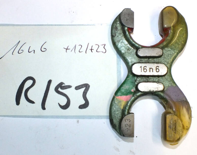 Grenzrachenlehre 16 mm doppels. 16n6 +12/+23 gebraucht Rachenlehre  R/53