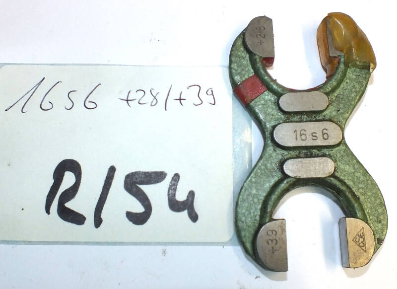 Grenzrachenlehre 16 mm doppels. 16s6 +28/+39 gebraucht Rachenlehre  R/54