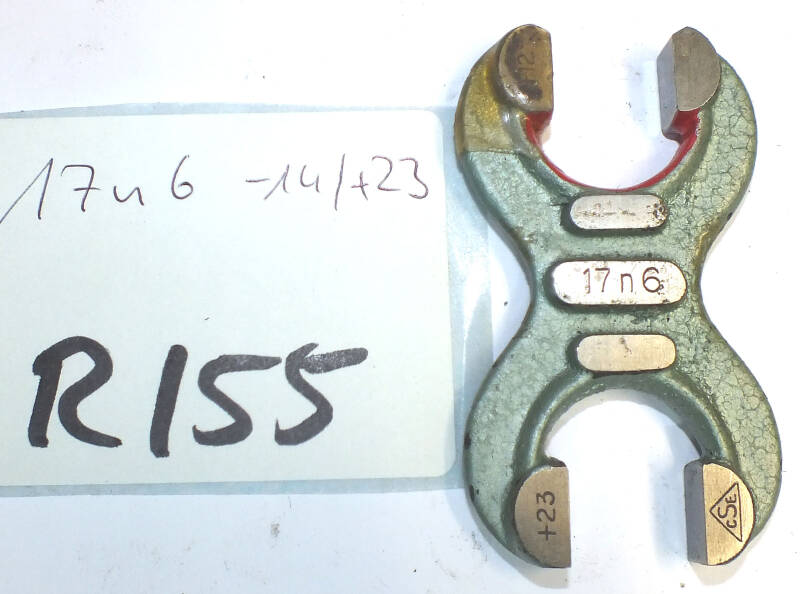 Grenzrachenlehre 17 mm doppels. 17n6 -14/+23 gebraucht Rachenlehre  R/55