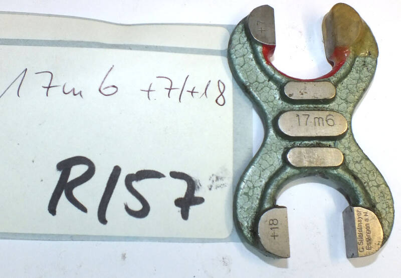 Grenzrachenlehre 17 mm doppels. 17m6 +7/+18 gebraucht Rachenlehre  R/57