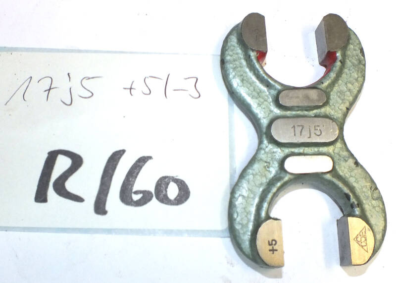 Grenzrachenlehre 17 mm doppels. 17j5 -3/+5 gebraucht Rachenlehre  R/60