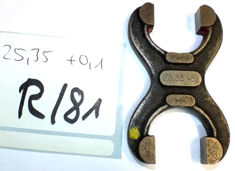 Grenzrachenlehre 25,35 mm doppels. 25,35 +0,1 gebraucht Rachenlehre  R/81