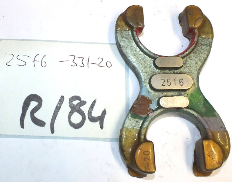 Grenzrachenlehre 25 mm doppels. 25f5 -33/-20 gebraucht Rachenlehre  R/84