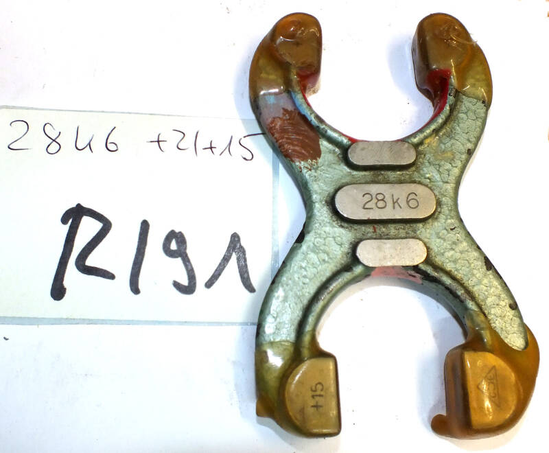 Grenzrachenlehre 28 mm doppels. 28k6 +2/+15 gebraucht Rachenlehre  R/91