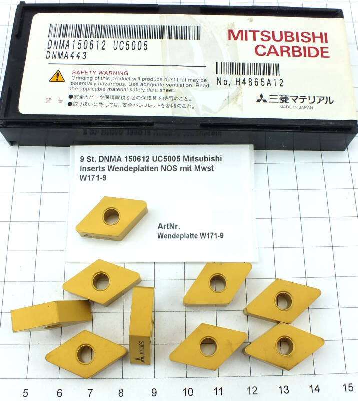 9 St. DNMA 150612 UC5005 Mitsubishi Inserts Wendeplatten NOS mit Mwst W171-9