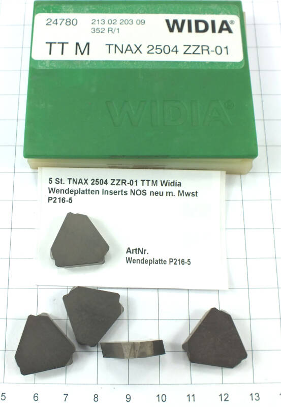 5 St. TNAX 2504 ZZR-01 TTM Widia Wendeplatten Inserts NOS neu   P216-5