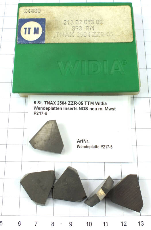 5 St. TNAX 2504 ZZR-05 TTM Widia Wendeplatten Inserts NOS neu   P217-5