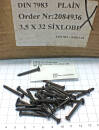 1.000 St. 3,5 x 32 mm Linse Senk-Blechschrauben Torx schwarz DIN 7983  S143