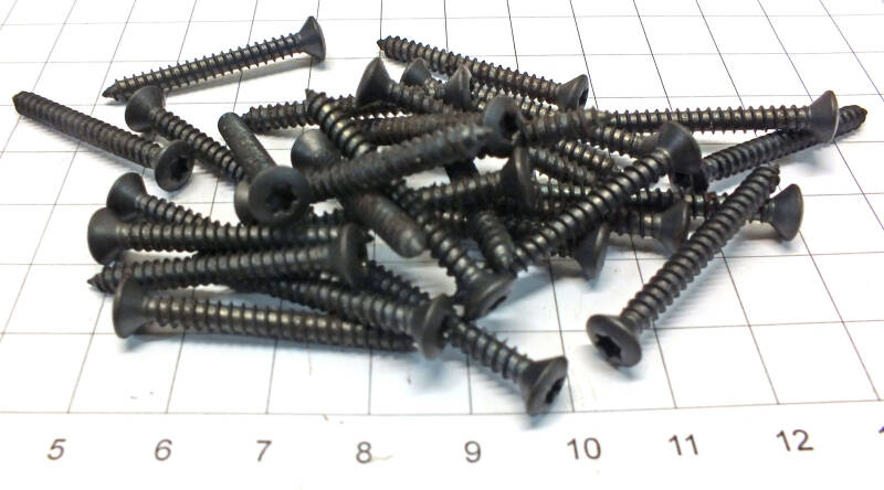 100 St. 3,5 x 32 mm Linse Senk-Blechschrauben Torx schwarz DIN 7983  S143-100