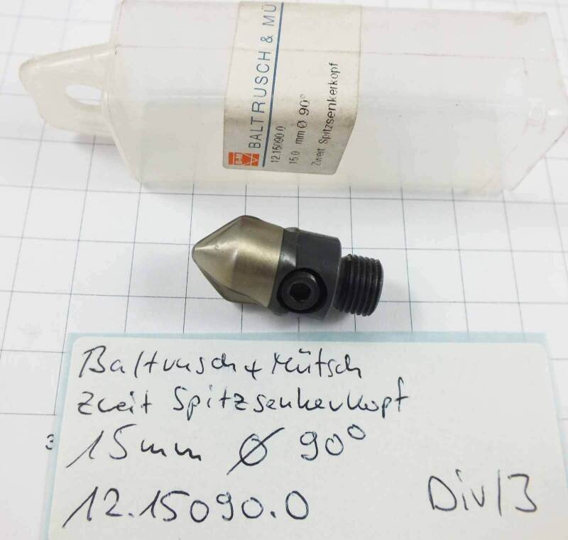 Spitzsenkerkopf 15 mm 90° Baltrusch + Mütsch 12.15090.0 NOS neu Div/3